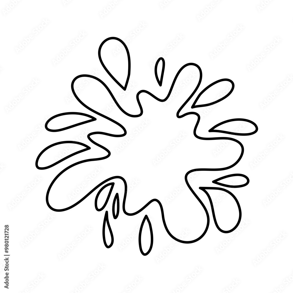 Liquid splash of water and juice. Fresh Juice outline splash vector illustration Liquid splash of water and juice. Fresh Juice outline splash vector illustration