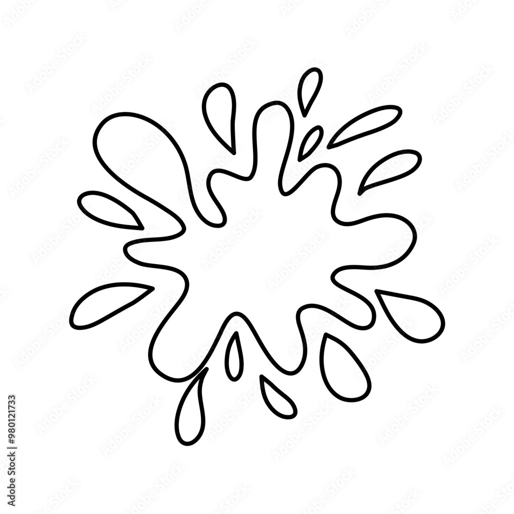 Liquid splash of water and juice. Fresh Juice outline splash vector illustration Liquid splash of water and juice. Fresh Juice outline splash vector illustration