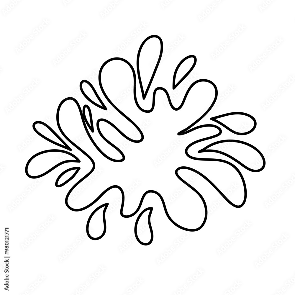 Liquid splash of water and juice. Fresh Juice outline splash vector illustration Liquid splash of water and juice. Fresh Juice outline splash vector illustration