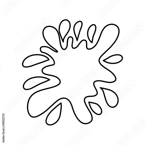 Liquid splash of water and juice. Fresh Juice outline splash vector illustration