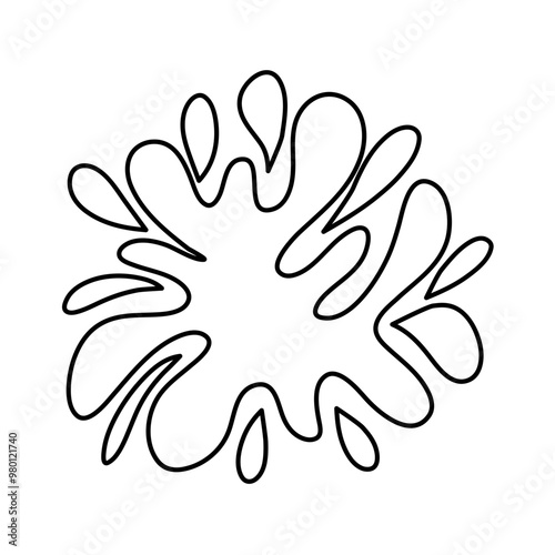Liquid splash of water and juice. Fresh Juice outline splash vector illustration