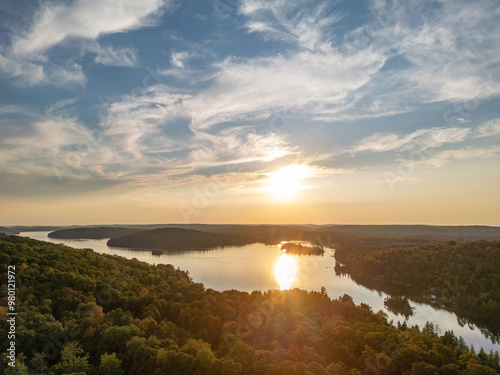 Never disappoints ~ Palmerston Lake Sunset Drone Image photo