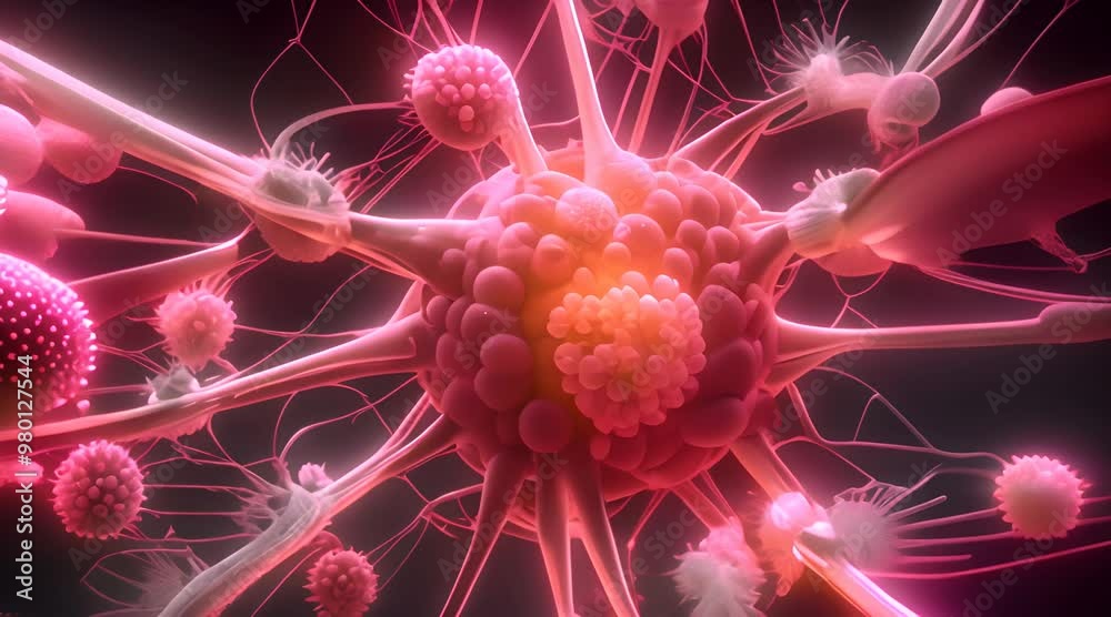Omicron virus covid 19 virus epidemic pandemic 4k animation