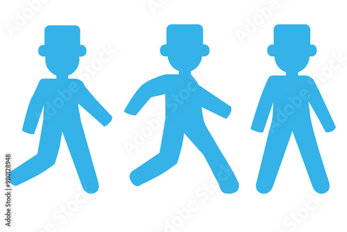 man, icon on white background. 