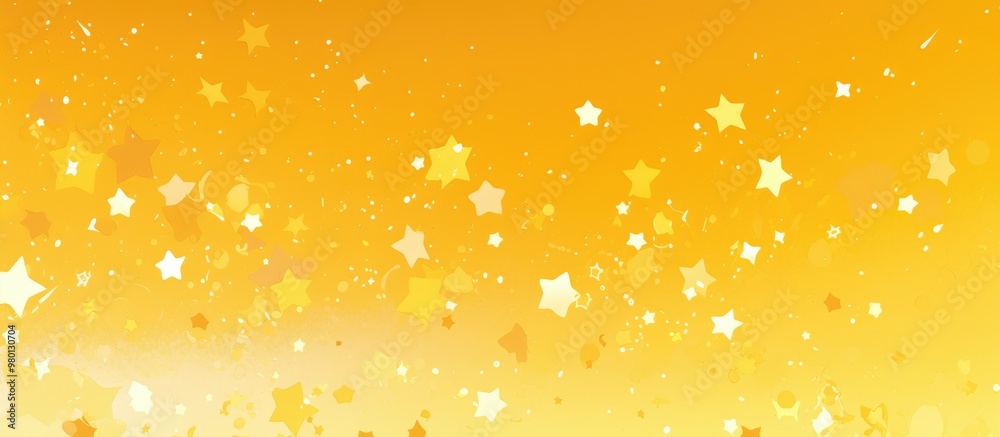 Yellow gradient pattern featuring star motifs in a painting style Yellow gradient pattern featuring star motifs in a painting style