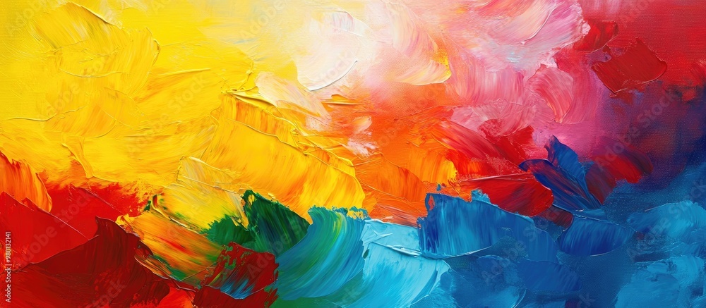 Abstract oil painting featuring a colorful background in an impressionist style Surreal design with hand drawn textures suitable for wall decor or poster display Abstract oil painting featuring a colorful background in an impressionist style Surreal design with hand drawn textures suitable for wall decor or poster display