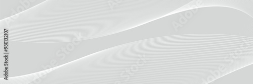 Grey white light wave technology texture background dots. Abstract big data digital concept. Vector illustration.