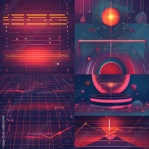 Design with retro-futuristic elements