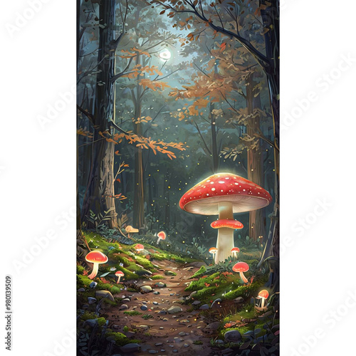 mushrooms in the forest