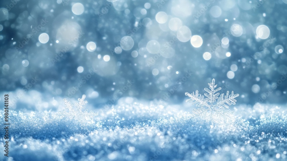 キラキラした雪の結晶 キラキラした雪の結晶