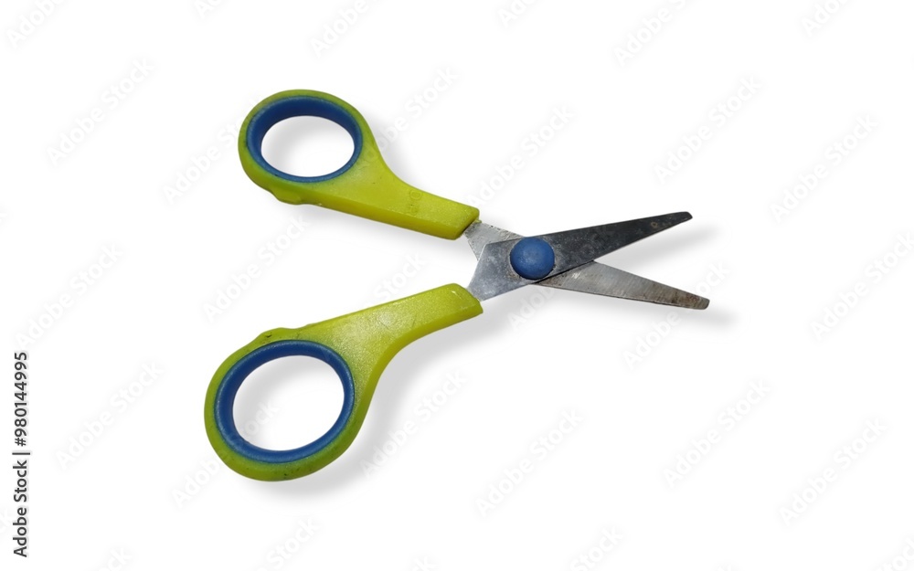 Isolated image of scissors with open handles on white background Isolated image of scissors with open handles on white background