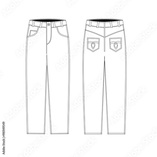 men's trousers vector design image
