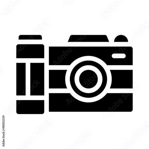 DSLR camera glyph icon