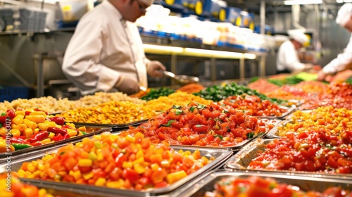 Food Processing: Involves changing raw ingredients into food products using techniques like cooking, drying, and fermentation to improve safety, shelf life, and flavor.
 photo