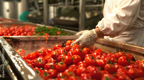 Food Processing: The process of converting raw ingredients into consumable foods, using techniques like cooking, drying, fermentation, and pasteurization for safety and flavor.
 photo