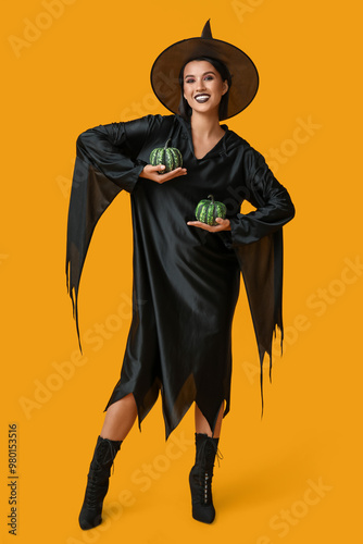 Beautiful young happy witch...
