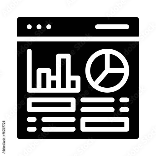 analytics glyph icon