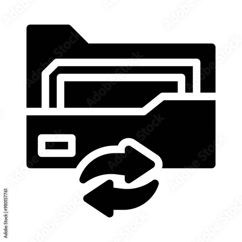 data recovery glyph icon