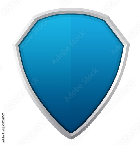 Free Download Blue and Silver Shield Emblem - GFXLoad