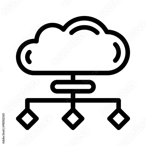 cloud computing line icon