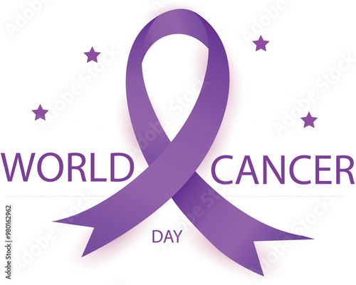 World Cancer Day card, February 4. Vector