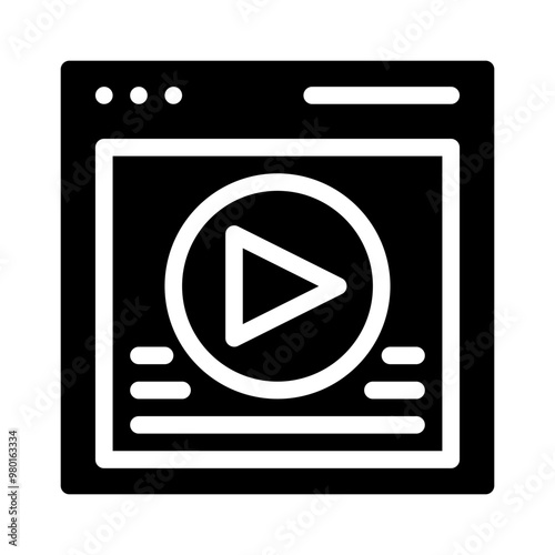 video player glyph icon