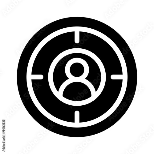 target audience glyph icon