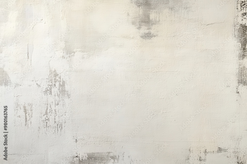 Fototapeta premium White Wall with Cracked Paint and Gray Lines