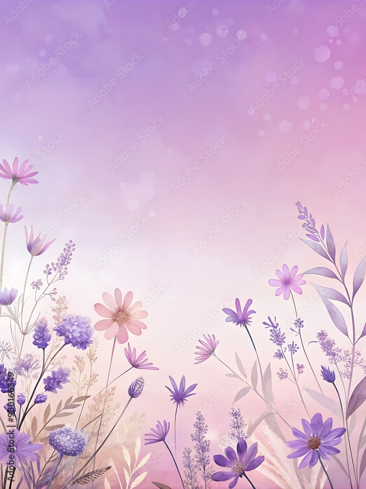 Purple Flowers and Bokeh Background. Purple Flowers and Bokeh Background.