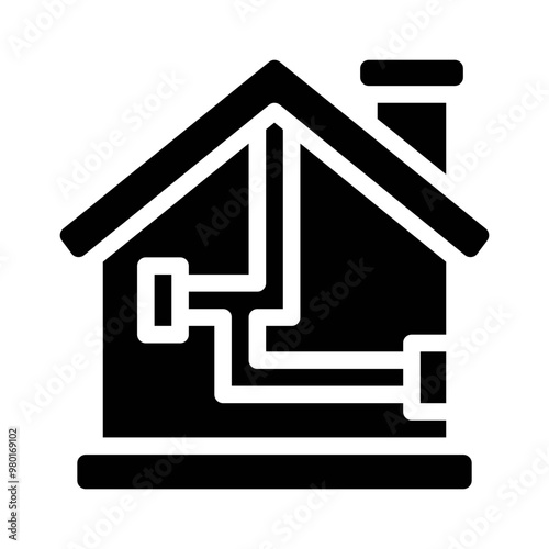 plumbing glyph icon