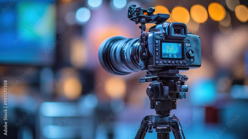 Camera on Tripod with a Blurry Background Camera on Tripod with a Blurry Background