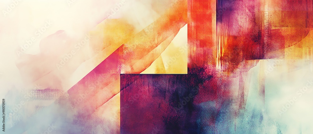 An abstract composition featuring vibrant colors and geometric shapes, creating a dynamic visual experience. An abstract composition featuring vibrant colors and geometric shapes, creating a dynamic visual experience.