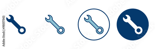 wrench icon vector isolated on white background. Wrench vector icon. Spanner symbol