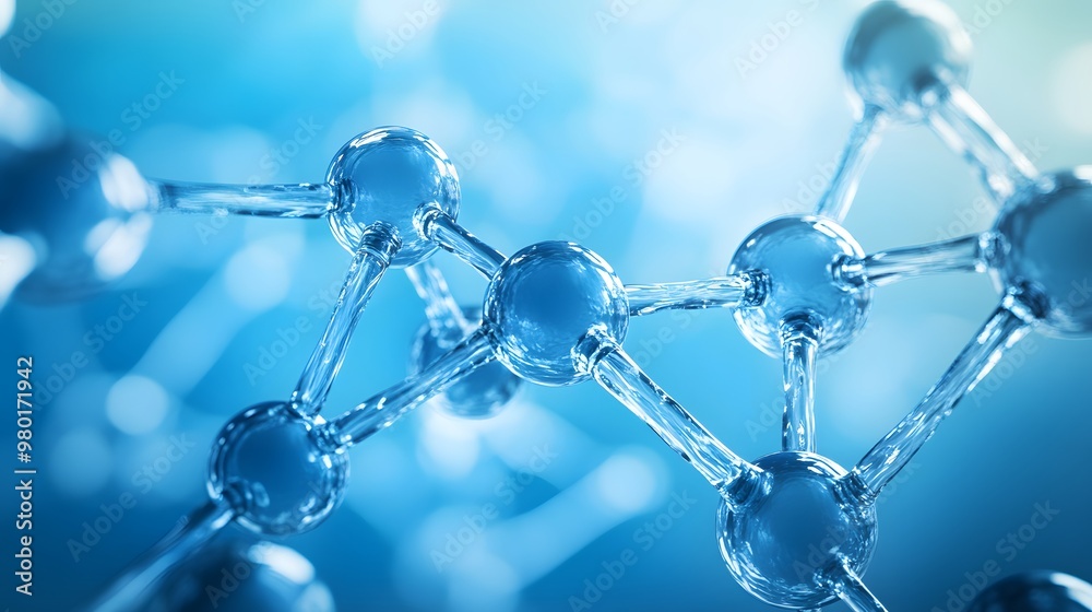 A Molecular Structure with Transparent Spheres and Connecting Tubes
