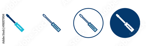 Screwdriver icon vector isolated on white background. Screwdriver vector icon