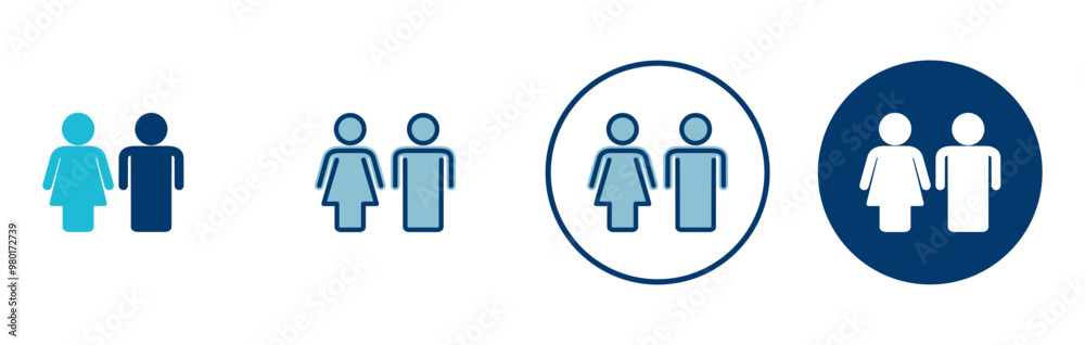 Man and woman icon vector isolated on white background. male and female symbol Man and woman icon vector isolated on white background. male and female symbol