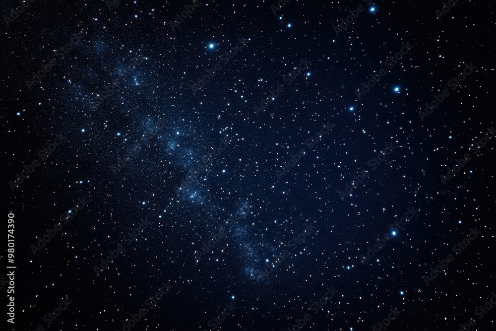 Obraz premium Night Sky with Numerous Stars and a Milky Way Band