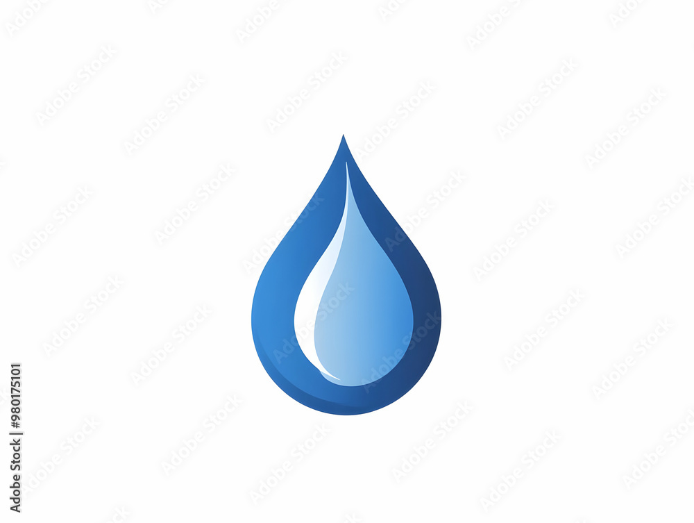 A stylized blue water drop symbolizing purity, hydration, and nature's essential resource, perfect for eco-friendly themes. A stylized blue water drop symbolizing purity, hydration, and nature's essential resource, perfect for eco-friendly themes.