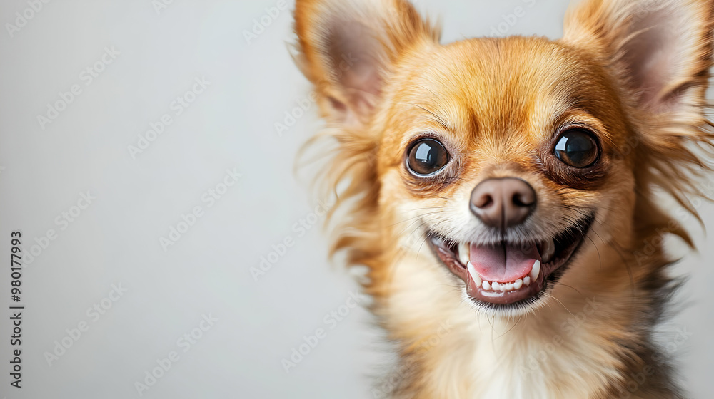 A cheerful chihuahua with bright eyes and a big smile, showcasing the joy and personality of this beloved dog breed. A cheerful chihuahua with bright eyes and a big smile, showcasing the joy and personality of this beloved dog breed.