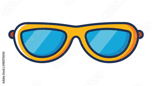 Unique Sunglass icon, vector illustration on white background.