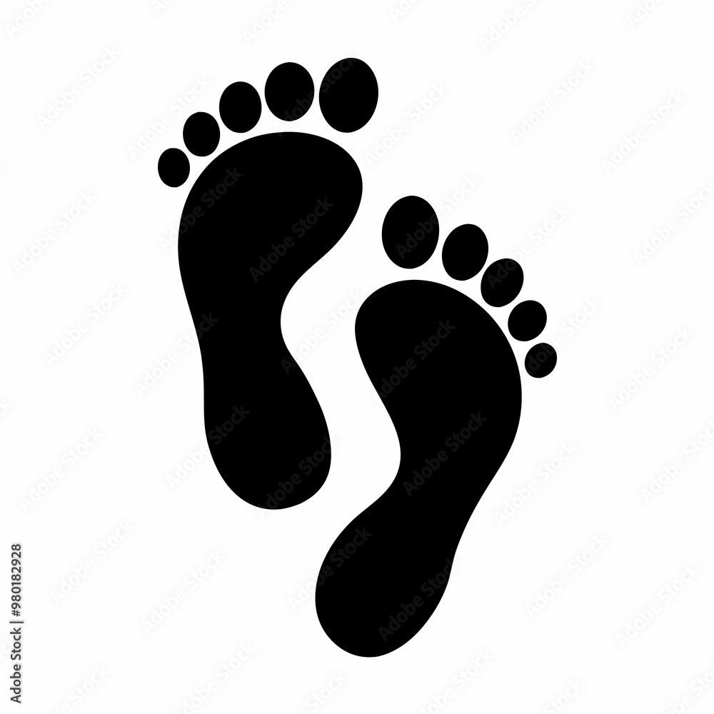 human footprint silhouette vector, barefoot footprint icon
human footprint silhouette vector, barefoot footprint icon