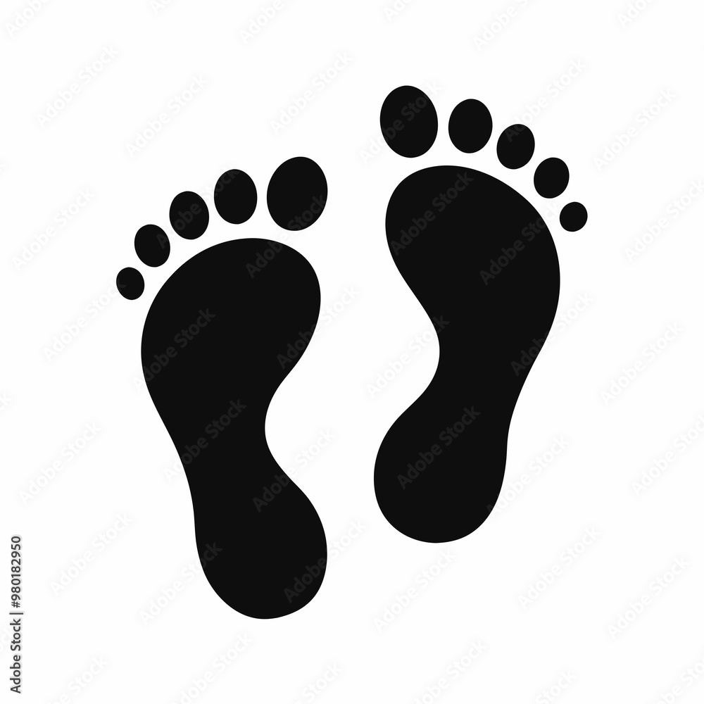 footprint icon, classic barefoot footprints left and right
footprint icon, classic barefoot footprints left and right