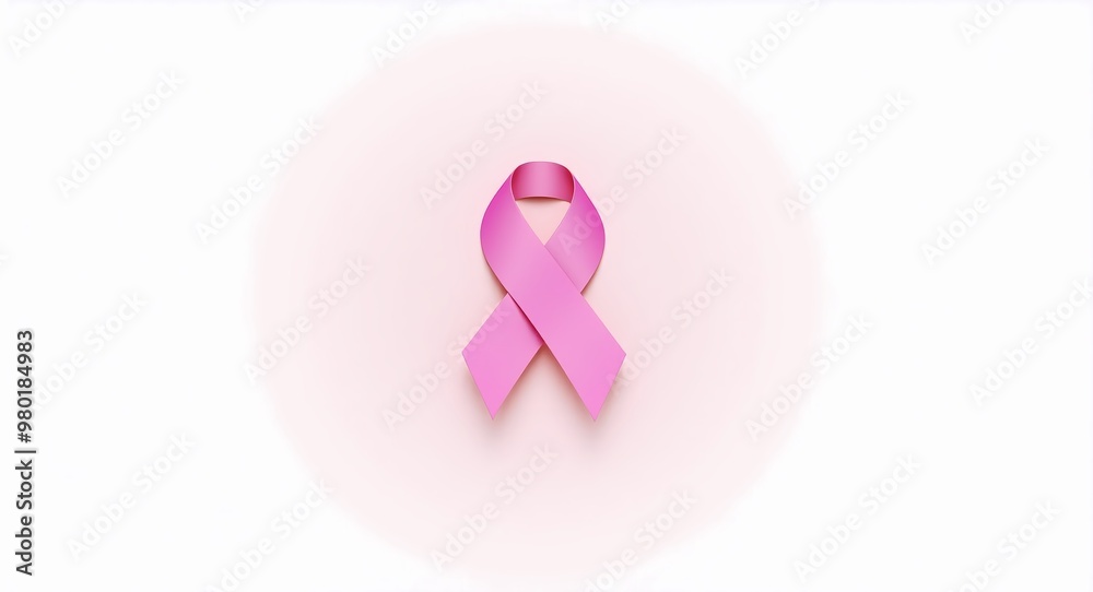 Pink Ribbon Isolated on White Background for Breast Cancer Awareness Pink Ribbon Isolated on White Background for Breast Cancer Awareness
