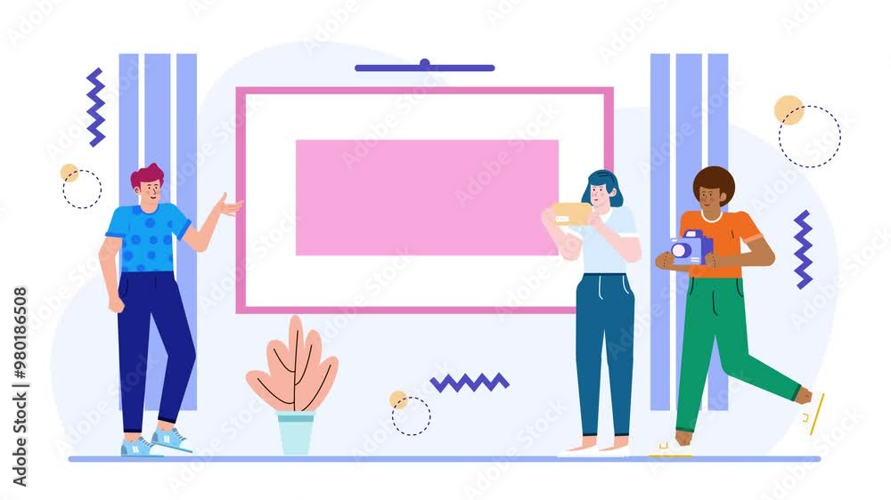 team collaborating in a creative workspace highlighting teamwork innovation and modern design illustration animated video team collaborating in a creative workspace highlighting teamwork innovation and modern design illustration animated video