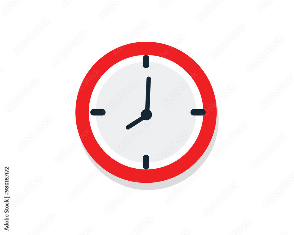 Time icon. Clock icon. Isolated on white background. Vector illustration. Time icon. Clock icon. Isolated on white background. Vector illustration.