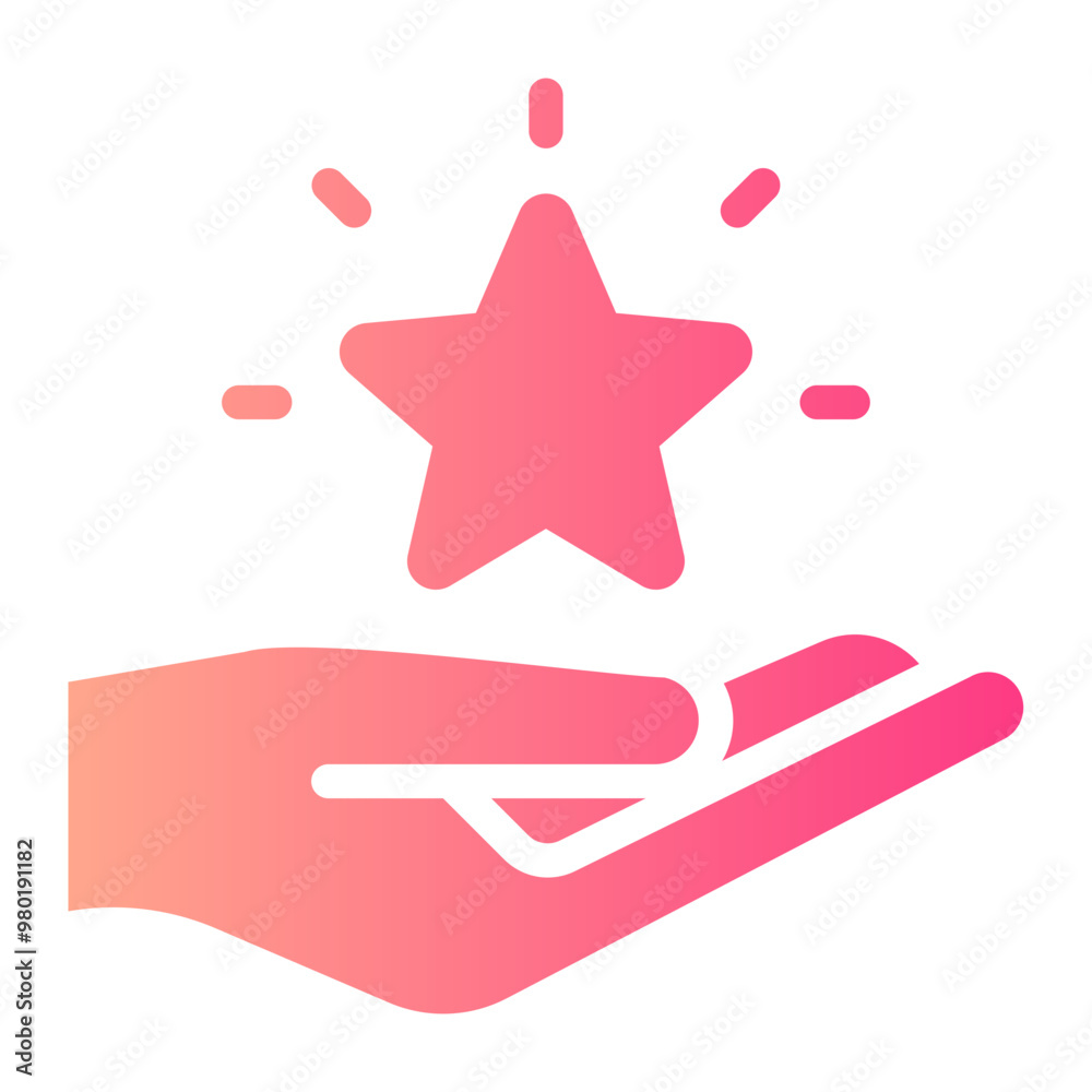 Fototapeta premium hand gradient icon