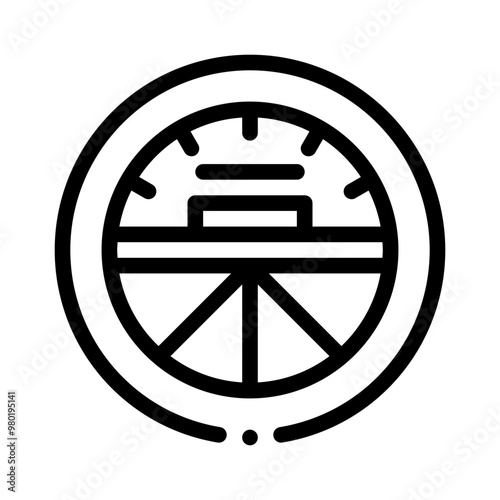Photos altimeter line icon