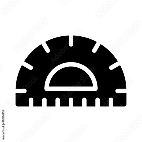 protractor glyph icon