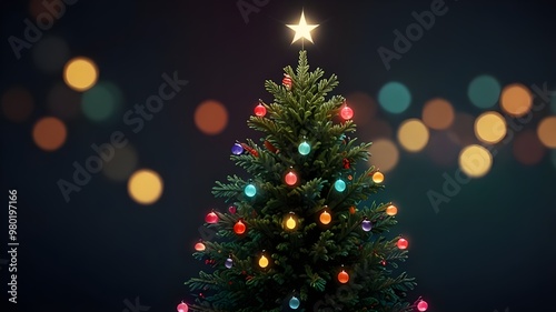 christmas tree light Generative AI