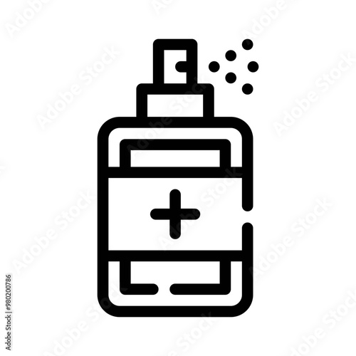 disinfectant line icon